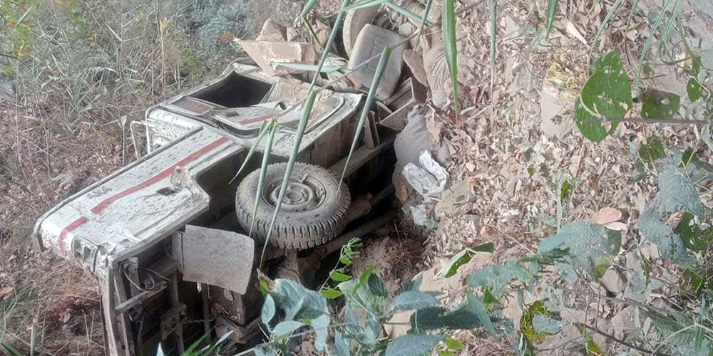 जीप दुर्घटनामा दुई जनाको मृत्यु